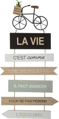 Produktbild von Wanddeko "fahrrad" metall 28x60cm  - Atmosphera créateur d'intérieur