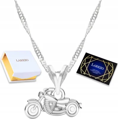 Image de Chaîne de moto en argent Harley-Davidson avec motif de véhicule, ARGENT 925