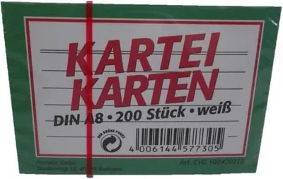 Produktbild von Landré Karteikarte A8 liniert weiß 200St