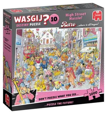 Produktbild von Wasgij Retro Destiny 10 - Ärger auf der Hauptstraße - Puzzle 1000 Teile