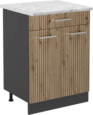 Obrázek produktu pro Spodní skříňka kuchyňské linky Vicco R-Line Řemeslný dub 60 cm , PD Mramor, Model 49077