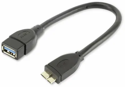 Image de HAMA 00054511, Câble adaptateur USB 3.0 OTG, Micro mâle-USB/A femelle, 150
