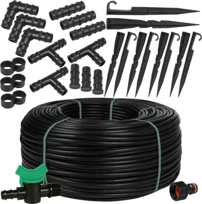 Obrázek produktu pro Černá  kapkovací potrubí 16 mm/1,6 LPH  EU 50m+příslušenství