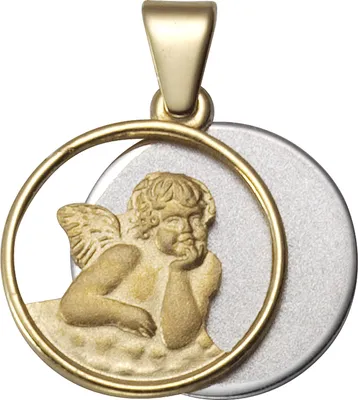Produktbild von F Anhänger 375/- Gold 1,8cm mehrfarbig 203340181-2
