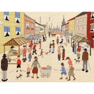 Immagine prodotto di Set per punto croce Bothy Threads "Friday Market", 33x26cm, XLC13, schema contato