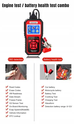 Image de Appareil de diagnostic OBD2 Scanner Testeur de batterie Konnwei KW870