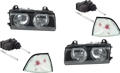 Produktbild von Scheinwerfer passend für BMW 3er E36 09/94-04/99 H7 Links Rechts + LWR + Blinker 67168353887 63128363495 8363495 63128363496 8363496 8219940309 Johns