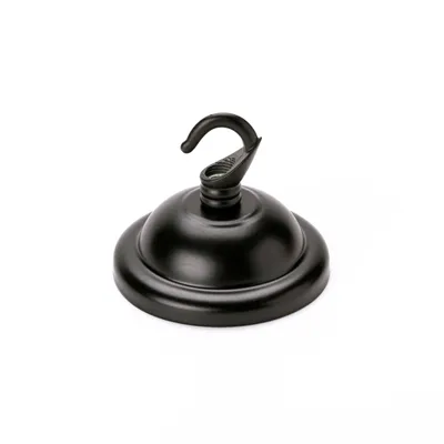 Obrázok produktu pre Stropné háčiky Nástenné háčiky na osvetlenie svietidiel Dekoračné závesné koše, priemer 66 mm, výška 56 mm, čierna farba