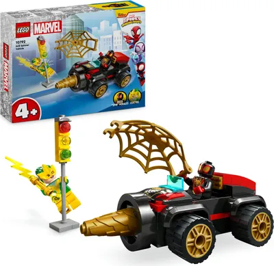 Produktbild von LEGO Marvel Spidey und seine Super-Freunde Spideys Bohrfahrzeug Spielzeug mit Spider-Mans Auto und 2 Figuren für Kinder ab 4 Jahren, basiert auf der TV-Serie, Geschenk für Jungs und Mädchen 10792