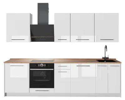 Obrázek produktu pro Kuchyňský kout Vicco Fame-Line Bílá vysoký lesk/Bílá 280 cm, PD Dub, Model 64241