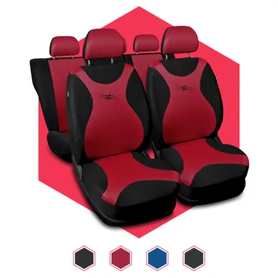 Produktbild von Autositzbezüge Universal Schonbezüge Sitzauflage PKW Schonbezug Polyester Rot