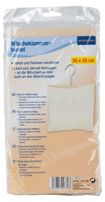 Produktbild von Wäscheklammerbeutel aus Leinen EUROHOME® – 30x15x0,7cm – perfekt für den täglichen Gebrauch