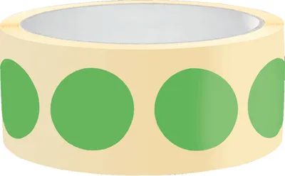 Produktbild von Dreifke® Markierungspunkt, blanko, grün, Haftpapier, permanent, Ø 25mm, 500/R...