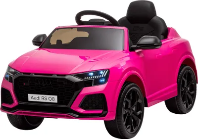 Image de HOMCOM Voiture électrique enfants sous licence Audi RS Q8, voiture à batterie 6 V, véhicule électrique avec télécommande, USB, musique, Bluetooth, pour enfants de 3-5 ans, rose
