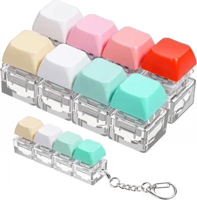 Productafbeelding van Toetsenbord fidgetspeelgoed - Set van 2 - 4-in-1 toetsenbord-clicker fidget sleutelhanger