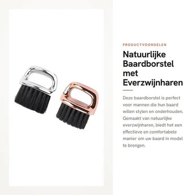 Produktbild von Natürliche Bartbürste mit Borsten aus Wildschweinborsten für die Bartpflege