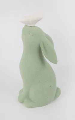 Produktbild von TrendLine Dekofigur Hase Keramik 24 x 12 cm grün