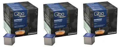 Produktbild von Tchibo Qbo Espresso Indian Kaveri Premium Kaffeekapseln, 81 Stück - 3x27 Kapseln (Espresso, Intensität 10/10, intensiv und pfeffrig), nachhaltig & aus 70% nachwachsenden Rohstoffen¹
