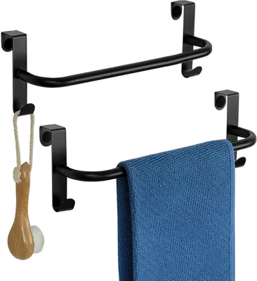 Imagen del producto de Soporte para toallas con ganchos, 2 ganchos, 29 cm, color , para cocina y baño