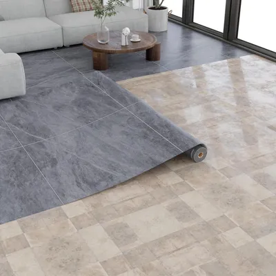Obrázek produktu pro PVC podlaha, vinyl, vzhled mramoru, šedá barva, rozměry 100 x 500 cm