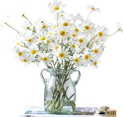 Produktbild von Künstliche Gnseblümchen Blumen 53cm,10 Stück für Zuhause Garten
