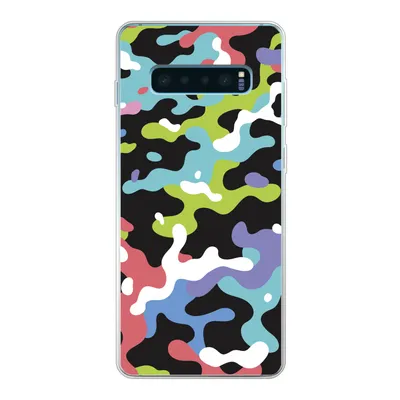 Produktbild von MuchoWow® Handyhülle Schutzhülle Hülle für Samsung Galaxy S10 Plus Buntes Camouflage-Muster Silikon Softcase Handy Hülle - Schutzhülle