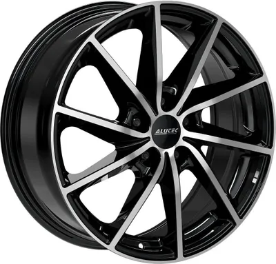 Produktbild von 16 Zoll Alufelge ALUTEC SINGA 16"x6,0" 4x100 PCD ET43 54,1mm Felge Schwarz Frontpoliert