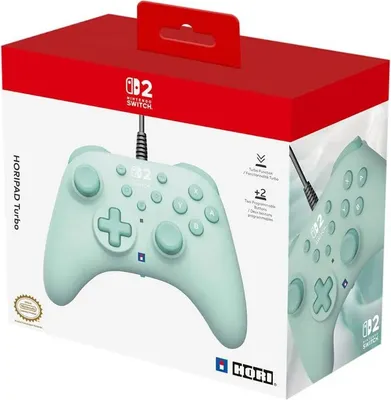 Produktbild von Hori NSX-110E, Gamepad, Nintendo Switch, Nintendo Switch 2, Nintendo Switch OLED, Schaltfläche Zurück, Capture button, Richtungstasten, Home button, Schaltfläche Start, Turbo-Taste, Kabelgebunden, USB, USB Typ-A