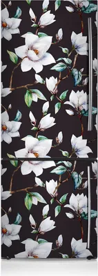Produktbild von Kühlschrankmagne Kühlschrank Magnetfolie Dekoration 60x180 cm - Lackierte Blumen
