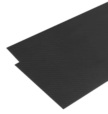 Kohlefaserplatte 2er-Pack, 250x100x0,5 mm, matt, pultrudiert