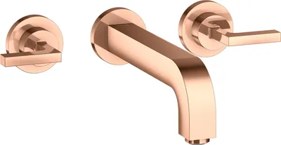 Produktbild von hansgrohe AXOR Citterio 3-Loch Waschtischarmatur Unterputz, Auslauf 222mm, Hebelgriffe, Rosetten für Wandmontage, 39147300