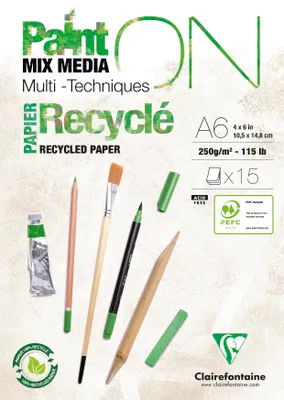 Zdjęcie produktu dla Clairefontaine 960061C, Papier artystyczny, 250 g/m²