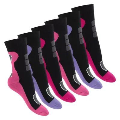 Produktbild von Footstar Damen Wintersocken (6 Paar), Warme Vollfrottee Socken mit Thermo Effekt - Mix 35-38