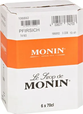 Produktbild von Monin Pfirsich Sirup 6 x 0,7 l