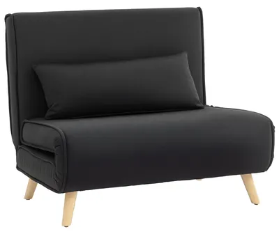 Produktbild von Schlafsessel - 2-in-1-Schlafsofa - Klappbar - Bettfunktion - Stoffbezug - 94 x 78 x 80 cm - Schwarz