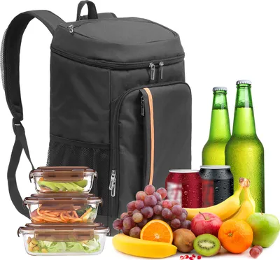 Produktbild von Leichter Picknick-Rucksack mit grossem Fassungsvermoegen, 25 l, wasserdichte, waermeisolierte Kuehltasche fuer Campingausfluege, Grillen, Strandaktivitaeten im Freien