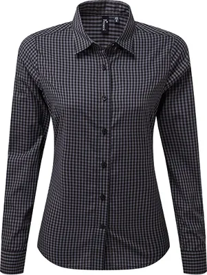 Image de Premier Workwear Chemise à manches longues à carreaux Maxton pour femmes
