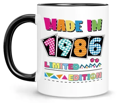 Produktbild von Kaffeetasse 40. Geburtstag " 1986 - Limited Edition" Keramik 400 ml spülmaschinengeeignet