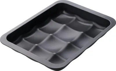 Produktbild von Zenker Brötchenform Black Metallic, hochwertige Dampfnudelform mit Antihaftbeschichtung, Backform für 12 Buchteln, eckiges Backblech für kleine Brote, vielseitige Form (Farbe: Schwarz)