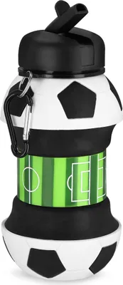Produktbild von Faltbare Trinkflasche aus Silikon, Fußball