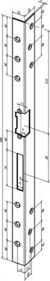 Produktbild von Zaczep kątowy 312 L.500mm P.3mm STA szlifowany ocynkowany DIN L ASSA ABLOY