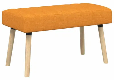 Obrázek produktu pro Lavička vidaXL s prošívaným sedákem, tmavě žlutá, 80 x 40 x 46 cm, látka