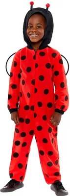 Produktbild von Amscan Marienkäfer-Onesie/Jumpsuit-Kostüm für Kinder, Größe 6–8 Jahre