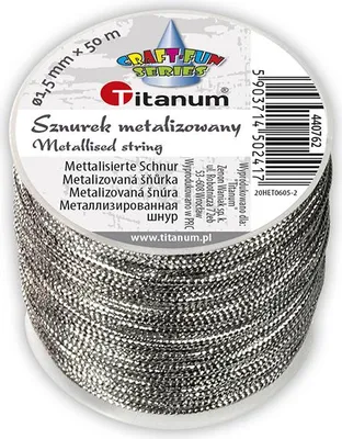 Produktbild von Sznurek metalizowany z rdzeniem 1.5mmx30m srebrny