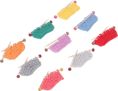 Produktbild von 9 Stück Puppenhaus Wollgarn Strickfarben 1:12 Puppenminiatur handgemachter Pullover Kit Hausdekoration