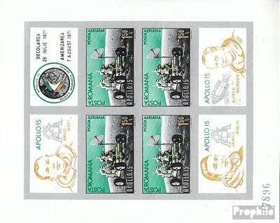 Produktbild von Briefmarken Rumänien 1971 Mi Block89 (kompl.Ausg.) postfrisch Apollo 15