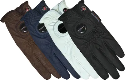 Produktbild von Hauke Schmidt Reithandschuh Modell 'A touch of class' schwarz Kunstleder sehr elastisch griffig haltbar super Tragegefühl maschinenwaschbar, Handschuhgröße:8