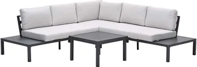 Produktbild von Garden Impressions Prinos Loungeset - 4-teilig - carbon black - valley sand