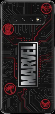 Produktbild von Samsung GP-G973HIFGKWF, Cover, Samsung, Galaxy S10, Schwarz, Rot