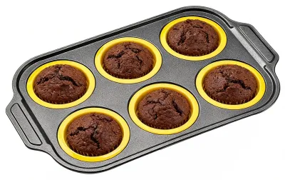 Productafbeelding van Silicone Muffin Bakvormen - Set van 6